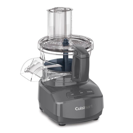 Procesador de alimentos Cuisinart de 9 tazas con alimentación continua, disco reversible para rebanar y rallar fino y mediano, cuchilla universal, accesorio de alimentación continua y almacenamiento dentro del recipiente (gris)