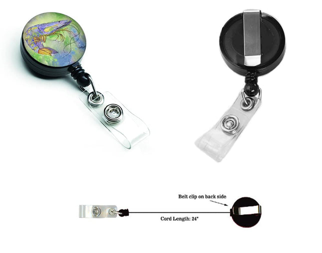 Caroline's Treasures Shrimp Retractable Badge Reel, Multicolor (8342BR)