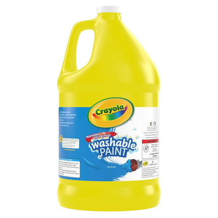 Crayola Washable Yellow Paint, 1 Gallon Size, Painting Supplies in Bulk