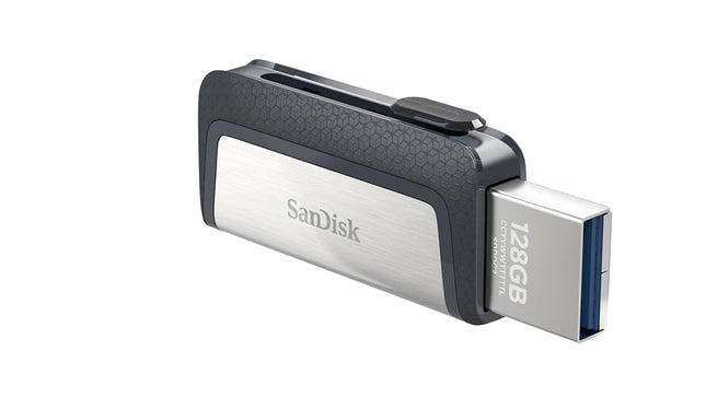 SANDISK Ultra Dual Drive USB Type-C Flash Drive 256GB (Phone Storage, for smartphones, tablets, Macs and computers, Retractable Double Connection USB Type-C & Type A, 150MB/s Transfer rates)