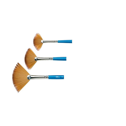 Winsor & Newton, Cotman Watercolour Synthetic Brushes, Short Handle, Pack of 5 (1 and 5 Round, 1 Rigger ,2 Fan, 3mm Angled)