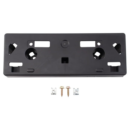 TRQ Front License Plate Bracket Black Compatible w