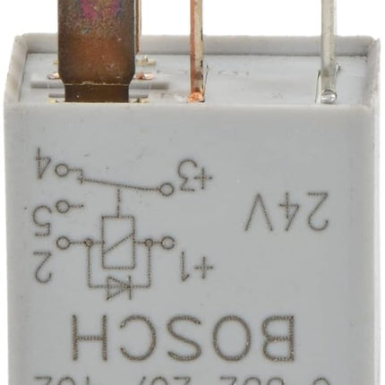 Bosch 0332207402 Micro Relay 24V 10A, IP5K4, Operating Temperature from -40 Degree to 100 Degree C, 5 Pin Relay with diode