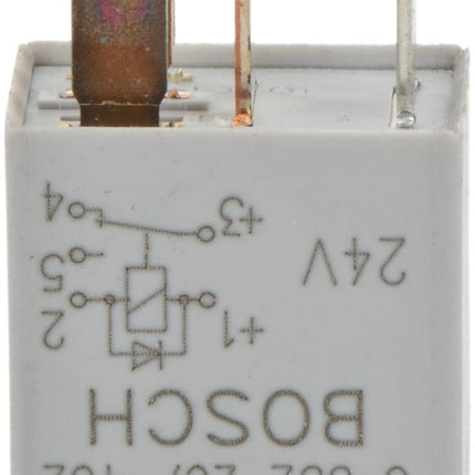 Bosch 0332207402 Micro Relay 24V 10A, IP5K4, Operating Temperature from -40 Degree to 100 Degree C, 5 Pin Relay with diode