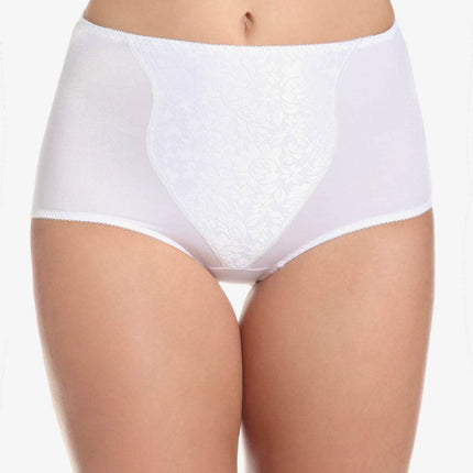 Bali Women's Shapewear Double Support® Coordinate Brief with Lace Tummy Panel Light Control 2-Pack, 2 Soft Taupe, X-Large