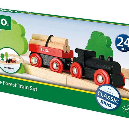 BRIO Classic Little Forest Railway Train Set for Kids Age 2 Years Up - Retro Wooden Toddler Toys