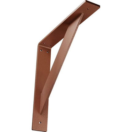 Ekena Millwork BKTM02X12X12TRHCO 2"W x 12"D x 12"H Traditional Steel Bracket, Hammered Copper