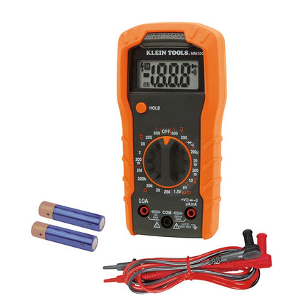 Klein MM300 Manual-Ranging Digital Multi Meter, 600 V, Orange