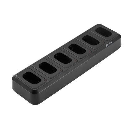 Station de charge de bureau 6 voies pour talkie-walkie professionnel Cobra PX avec câble de charge USB - Chargeur portable de bureau, compatible avec les modèles professionnels PX650
