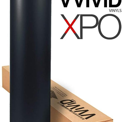 Black Matte Car Wrap Vinyl Roll with Air Release 3MIL-VViViD8 (5FT X 5FT)
