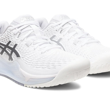 ASICS Women's Gel-Dedicate 8 Tennis Shoes, 9, White/Pure Silver