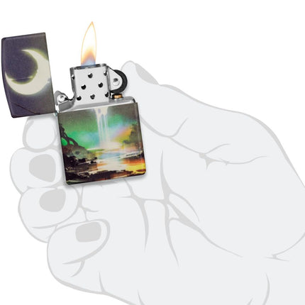 Zippo Moon Dream Design 540 Color Glow in The Dark Pocket Lighter
