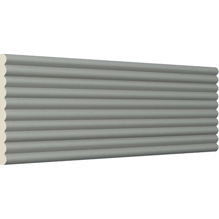 Ekena Millwork MLD04X00FT-CASE-4 Fluted (4-Pack) Panel Moulding, 4"H x 3/8"P x 94 1/2"L, Primed