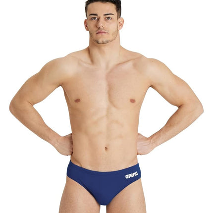 Arena Mens Team Swim Briefs Solid, Navy-white, 24