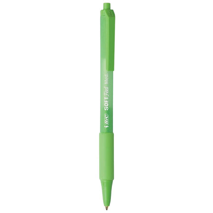 BIC Soft Feel Retractable Fashion Ball Pen, Medium Point (1.0mm), Assorted Colors, 12-Count