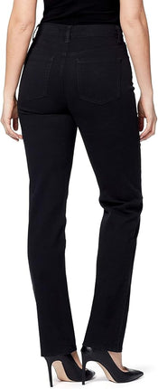 Gloria Vanderbilt Women's Amanda Classic High Rise Tapered Jean, Black, 18 Regular, Black, 18