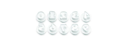 Ateco Plunger Cutters 5872 - Numbers - 0 to 9 10-Piece Set White