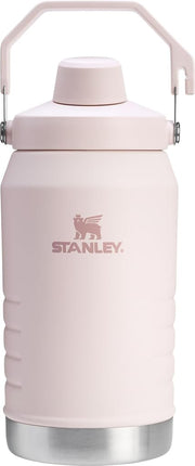 Jarra Stanley IceFlow Fast Flow con asa de 1,9 L | Tapa con boquilla en ángulo de rosca | A prueba de fugas para viajes y deportes | Acero inoxidable con aislamiento | Sin BPA | Cuarzo Rosa 2.0