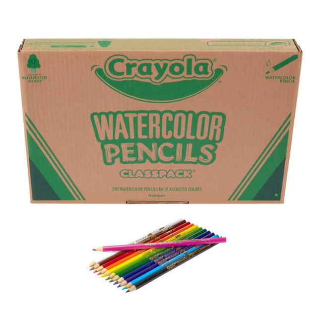 CRAYOLA Classpack Watercolor Pencils, 240ct, 20 ea