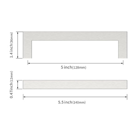 Asidrama 30 Pack 5 Inch(128mm) Brushed Satin Nickel Kitchen Cabinet Handles, Stainless Steel Cabinet Pulls Kitchen Cabinet Hardware for Cupboard Drawer Handles Dresser Pulls