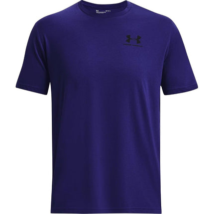 Under Armour Men's Sportstyle Left Chest Short Sleeve T-Shirt, (468) Sonar Blue/Black/Black, X-Small