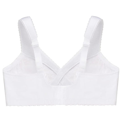 Glamorise MagicLift Cotton Support Wirefree Bra 1001 (Women's & Women's Plus) White