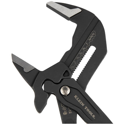 Klein Tools D53112 Compact Plier Wrench, High Leverage Multi-Use Adjustable Plier Wrench with Smooth Jaws, 12-Inch