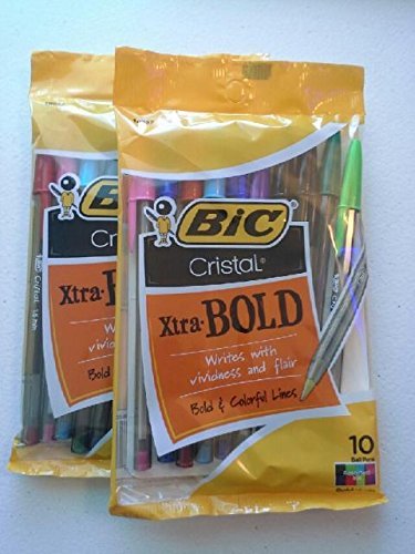 Bic Cristal Xtra Bold Pens Multi Colors 10 Pack (2