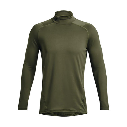 Under Armour Men's Coldear Armour Dicking Stretch Mock Golf Baselayer, (390) Marine OD Green/Black, XXL Long