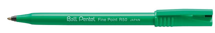 Pentel Ball, 0.8mm tip, Black water-based ink, 1 pack of 12 pens
