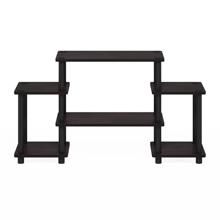 Furinno Turn-N-Tube No Tools Entertainment Center, TV Unit, TV Stands, Dark Walnut
