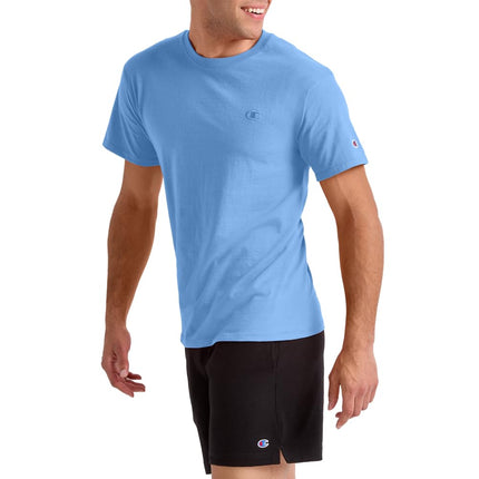 Champion mensT0223Classic Jersey T-Shirt Short Sleeve Shirt - Blue - Large