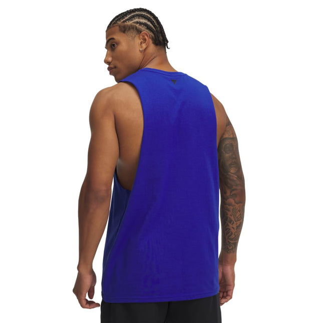 T-shirt sans manches Under Armour Project Rock Iron Paradise pour homme, (400) Team Royal / / Black, Medium