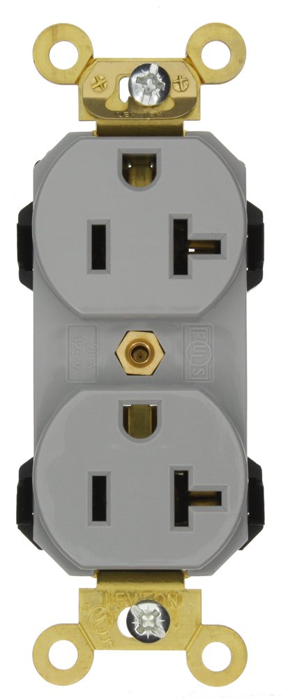 Leviton M5362-GY Lev-Lok Modular Wiring Device 20-