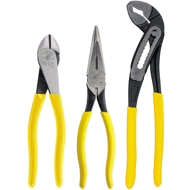 Klein Tools 92918 3-Piece Pliers Set, Multi-Purpos