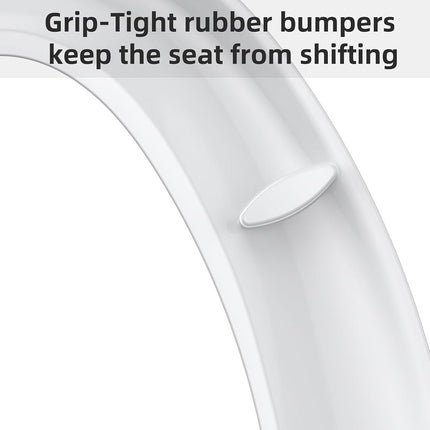 Elongated Slow Close Toilet Seat - Quiet Close Lid, Quick Release, Easy Install, Non-Slip Bumpers, White Bathroom Toilet Seat Cover - Easy Clean, Soft Close