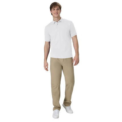 Hanes Men's Short Sleeve Jersey Pocket Polo, White, XX-Large (Pack of 2)