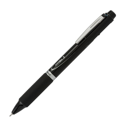 Pentel EnerGel 3 Multifunción, bolígrafo de gel de 3 tintas, línea fina (0.5 mm), barril negro - BLC35A (Paquete de 12)