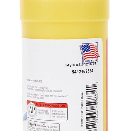 Binney & Smith Crayola(R) Premier Tempera Paint, Yellow