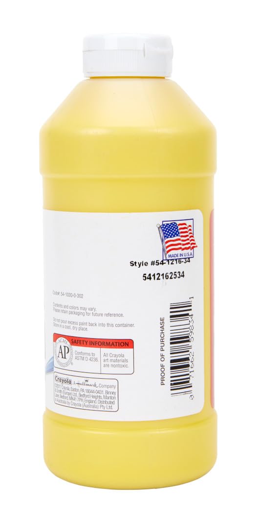 Binney & Smith Crayola(R) Premier Tempera Paint, Yellow