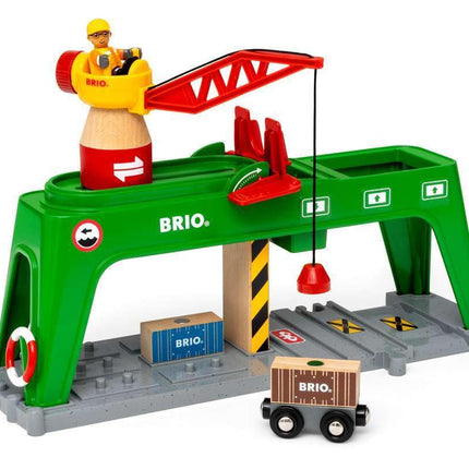 BRIO World Container Crane for Kids Age 3 Years Up