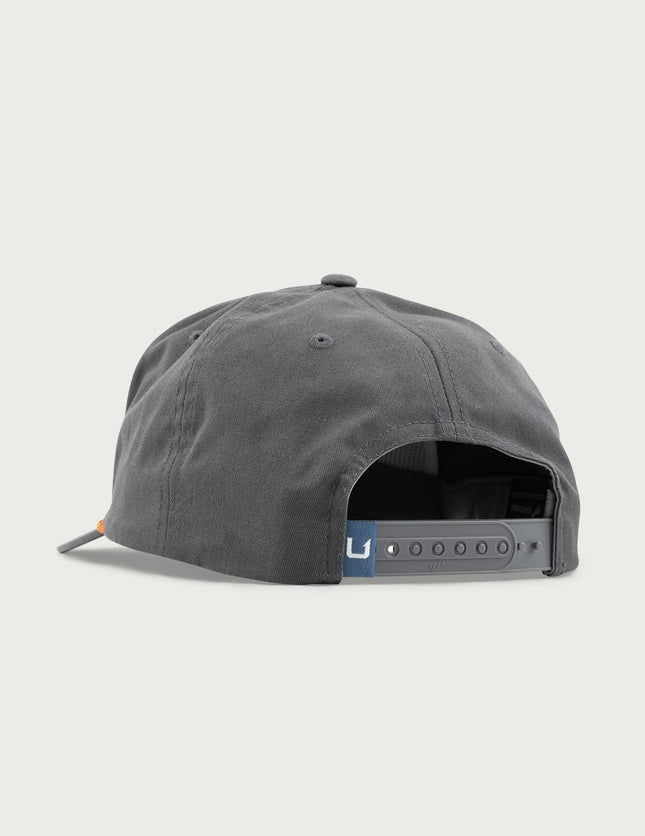 HUK - Mens Trucker Hat, Anti-Glare Snapback Fishing Hat for Men, Volcanic Ash, One Size