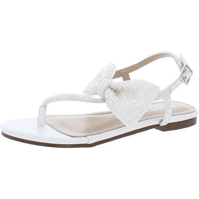 Betsey Johnson Girl's Sasha Sandal, Pearl, 4 Big K