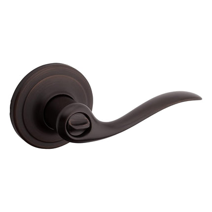 Kwikset Tustin Bed/Bath Lever in Venetian Bronze