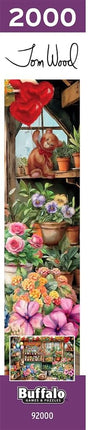 Buffalo Games Jigsaw Puzzles for Adults 2000 Pieces - Tom Wood - The Flower Shop - Hard Adult Puzzle with Reference Poster, Fun, Unique & Challenging for All Abilities, Large 38.5 x 26.5