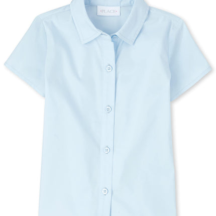 The Children's Place Girls' Short Sleeve Woven Top