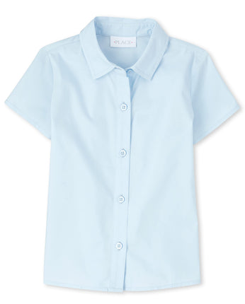 The Children's Place Girls' Short Sleeve Woven Top