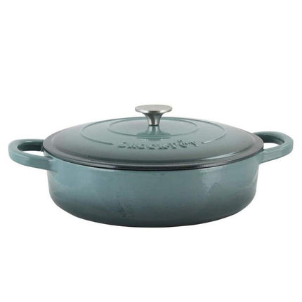 Crock-Pot 112001.02 Artisan Enameled Cast Iron Braiser W/Lid, Slate Gray