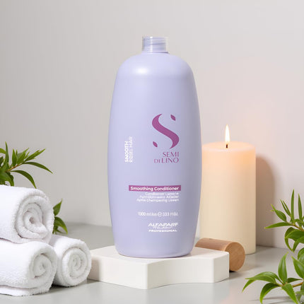 Alfaparf Milano Semi di Lino Smooth Conditioner - Detangles, Controls Frizz, Hydrates and Protects Hair - Mineral and Paraffin Oil Free - 33.79 oz