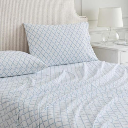 Martha Stewart - King Cotton Percale Sheet Set with Matching Pillowcases
